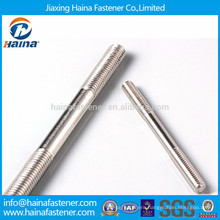 GB901 zinc plated carbon steel double end threaded studs